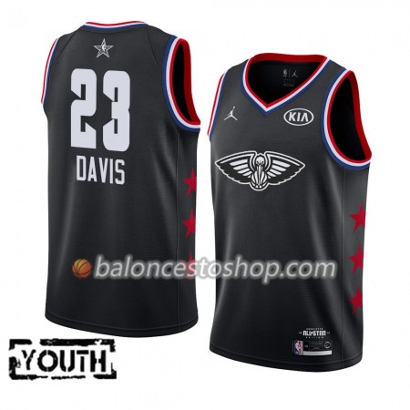 Camiseta Niños NBA New Orleans Pelicans Anthony Davis 23 2019 All-Star Jordan Brand Negro Swingman